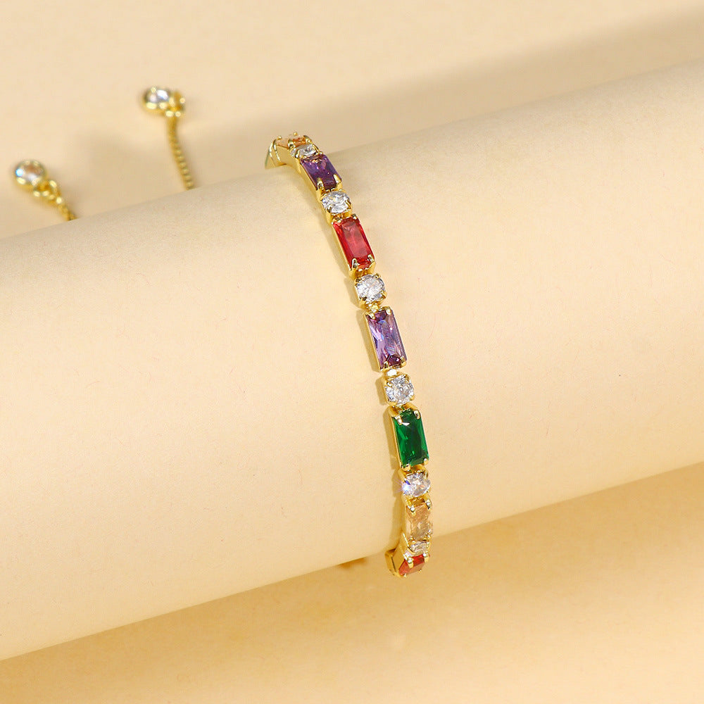 Iridescent Sparkle Colorful Zirconia Jewelry