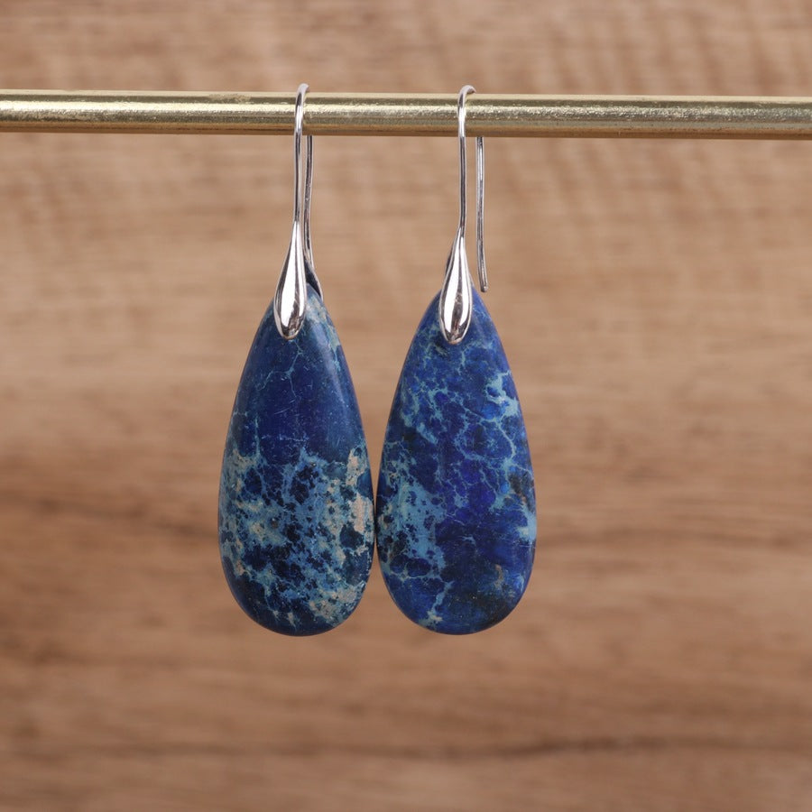 Drop Blue Dangling Earrings