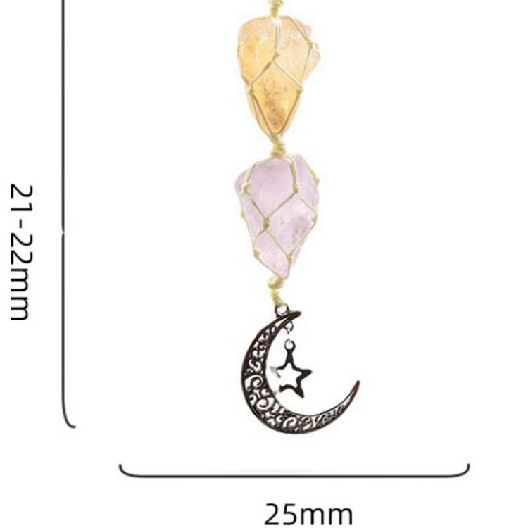 Crystal Stone Moon&Star Symbol Wind Chime