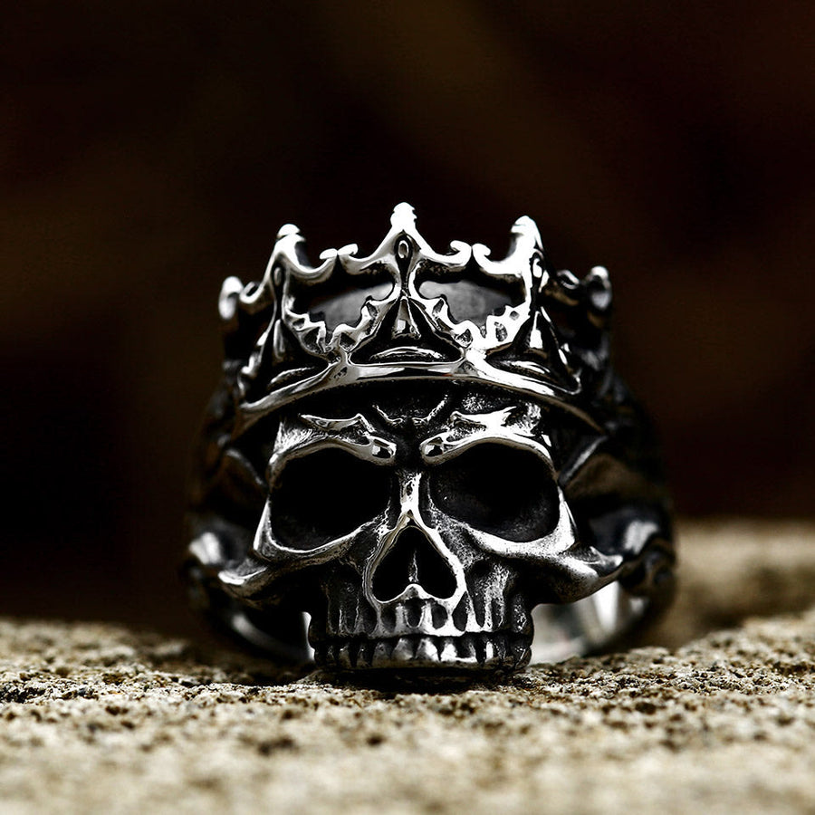 Classical Noble Crown Skull Stainless Steel Ring
