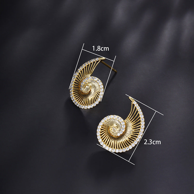 Elegant Fan-shaped Niche Earrings for Women