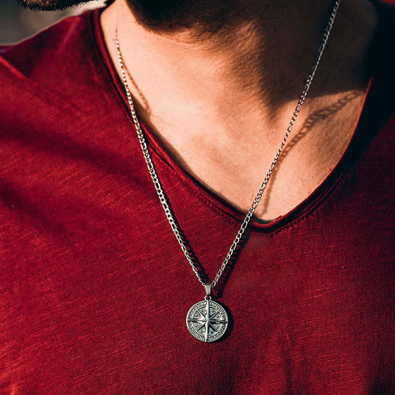Retro Compass Men's Necklace