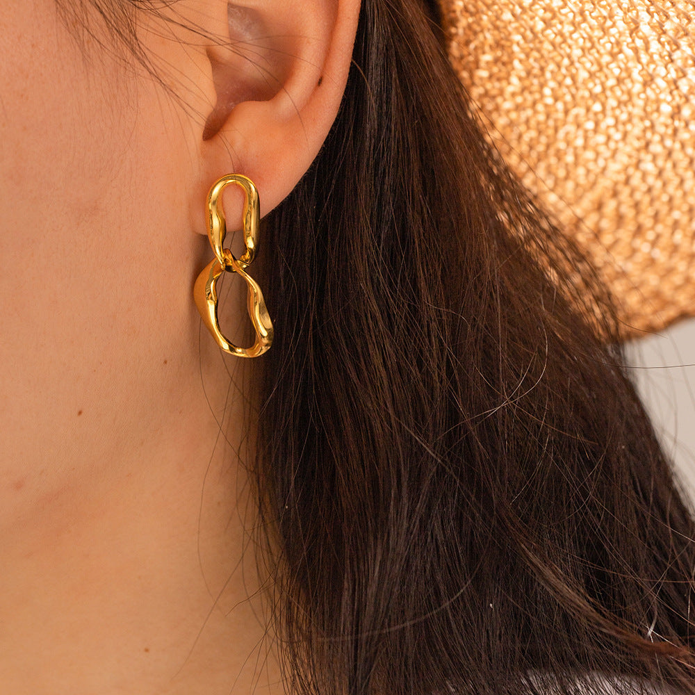 Simple Everything with Irregular Chain Earrings