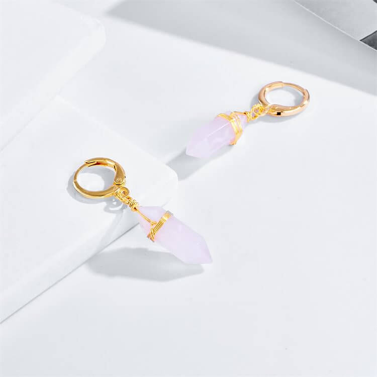 Pink Opal Healing Earrings