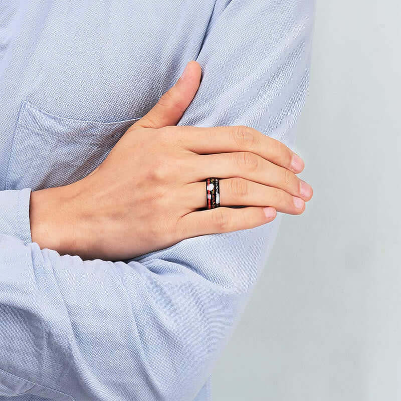 Black Tungsten Carbide Simple Ring