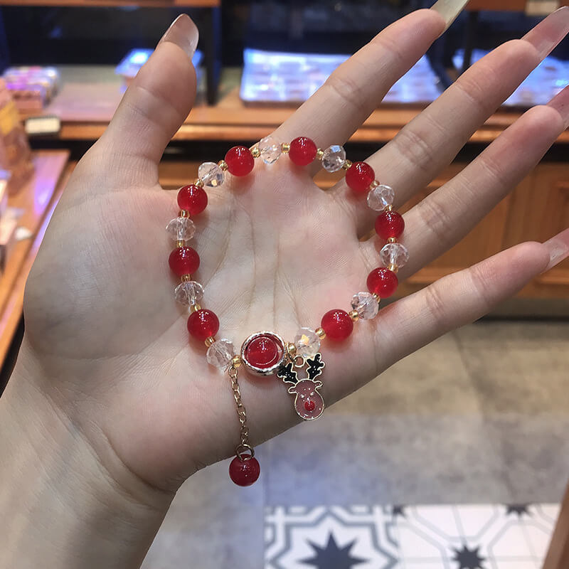 Christmas Christmas Wreath Elastic Bracelet