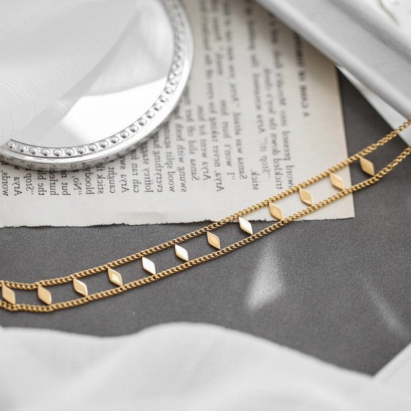 Double Diamond Titanium Steel Short Choker