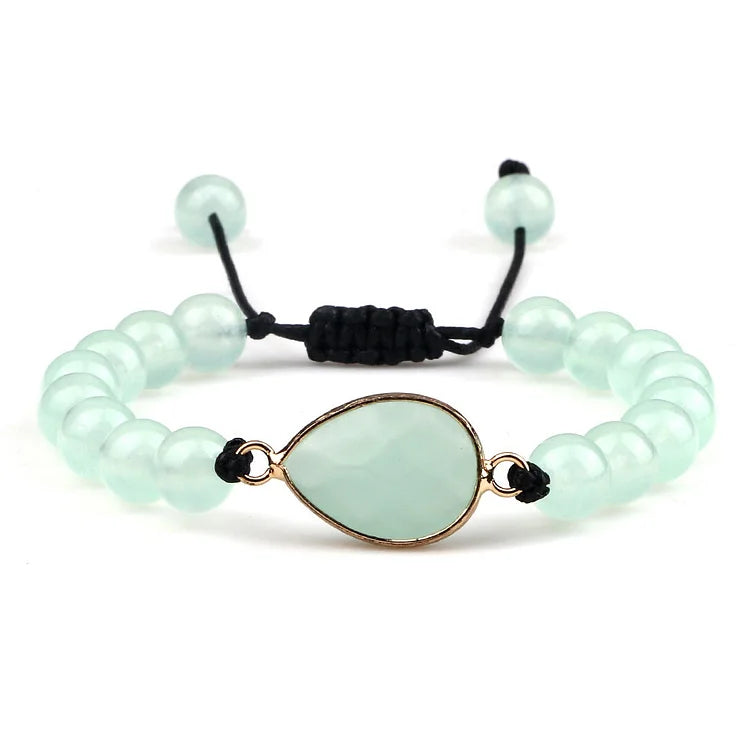 Amazonite Stone Beaded Opalite Bracelet