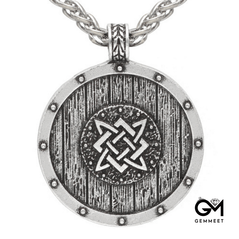 Viking Shield Reversible Pendant Necklace