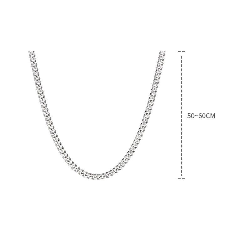 S925 Sterling Silver Cuban Necklaces-8MM