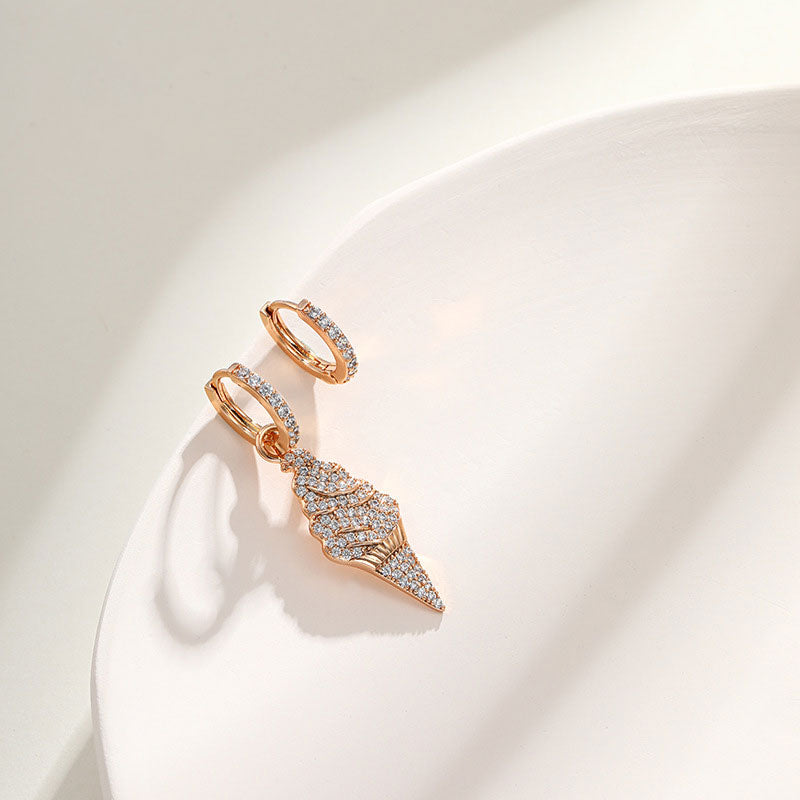 Cute Girl Ice Cream Asymmetric Earrings for Women