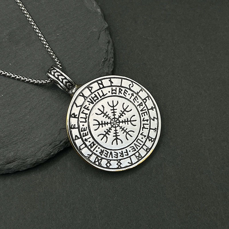 Golden Tail Snake Tree of Life Men's Pendant Necklace