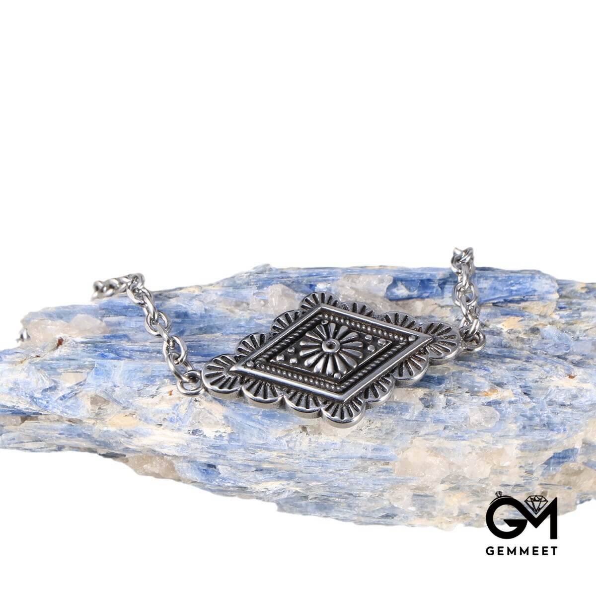 Titanium Steel Vintage Bohemian Diamond Ring