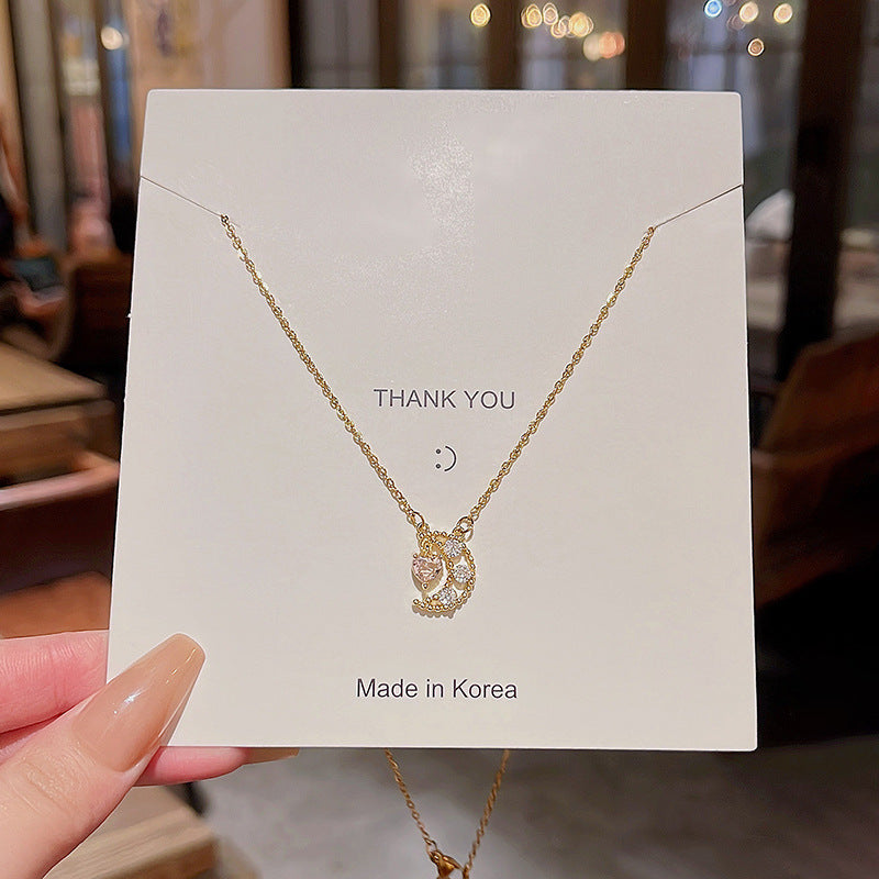 Dream Star Moon Light Luxury Titanium Steel Necklace