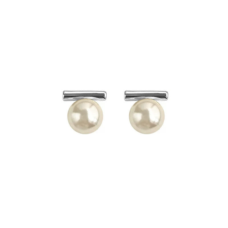 S925 Sterling Silver French Pearl Earrings