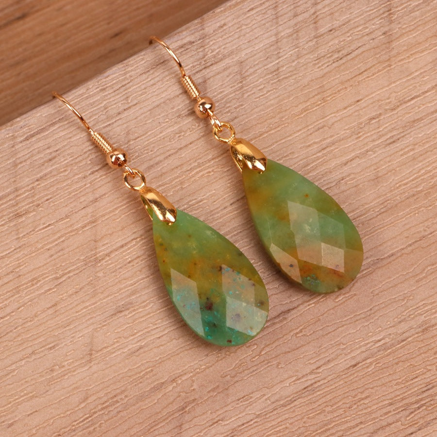 Simple Crystal Cut Drop Earrings