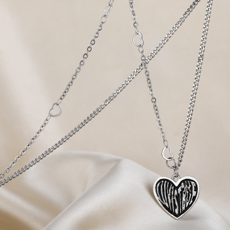 Heart Letter Collar Bone Necklace