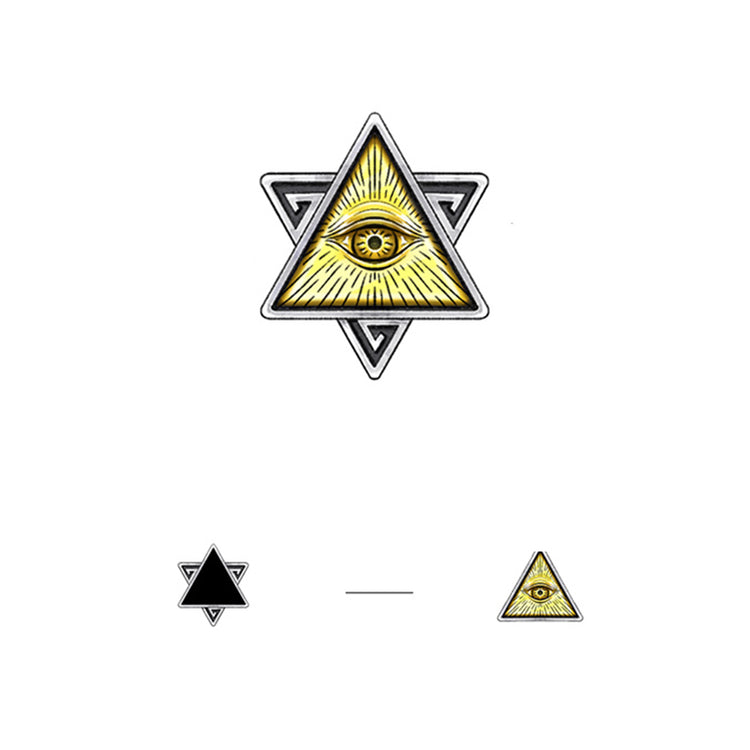 Triangle Eye Of God Sterling Silver Earrings