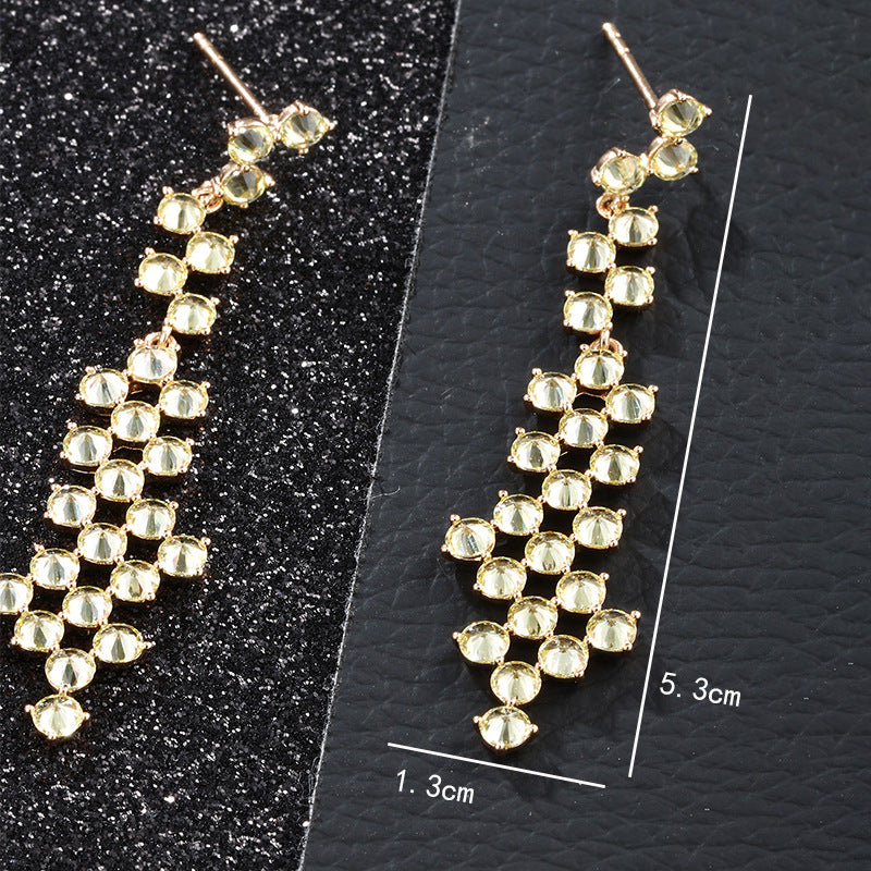 Personalized Long Zirconia Earrings