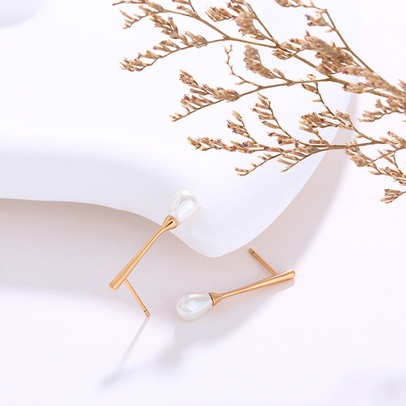 Fashionable Cool Style High-end Imitation Pearl Earrings