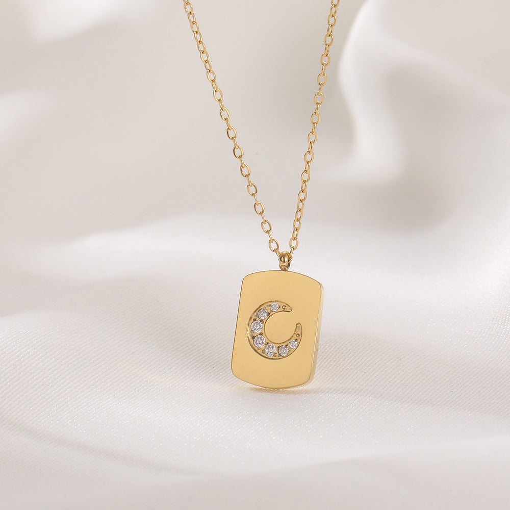 Small Luxury Square Titanium Steel Necklace