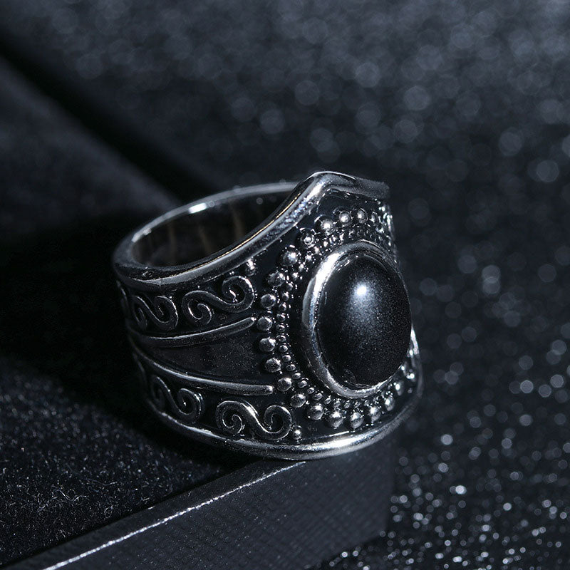 Turquoise Obsidian Ring