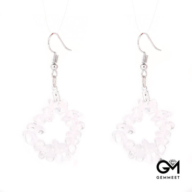 Crystal Multicolour Macadam Beaded Earrings