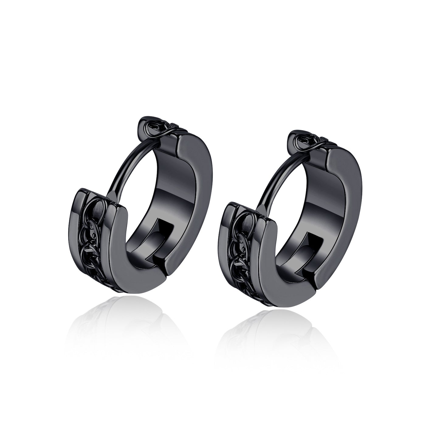 Stainless Steel Rope Totem Huggie Hoop Earrings