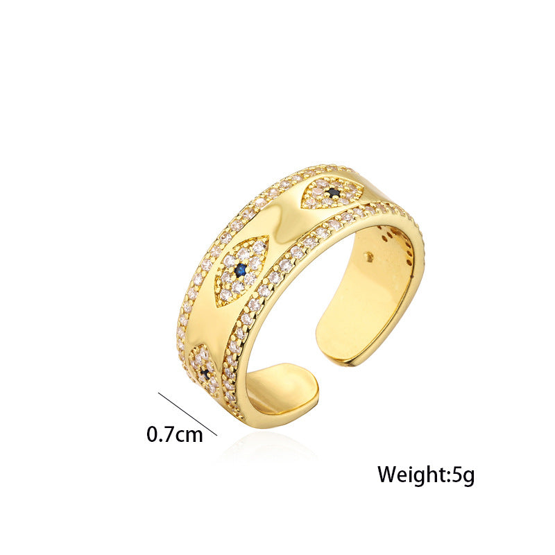 Evil Eye Totem Multi-Stones Ring