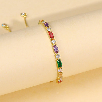 Iridescent Sparkle Colorful Zirconia Jewelry