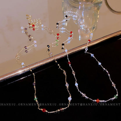 Colorful Broken Silver Geometric Necklace