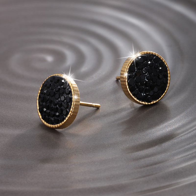 Retro Luxury High-end Black Earrings for Women