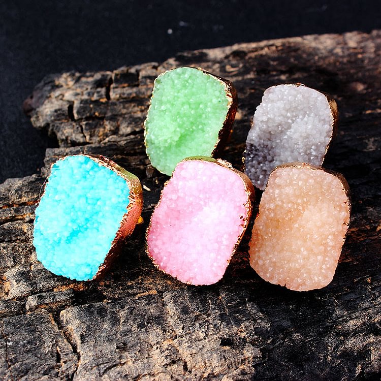 Irregular Natural Cluster Gold Filled Open Ring