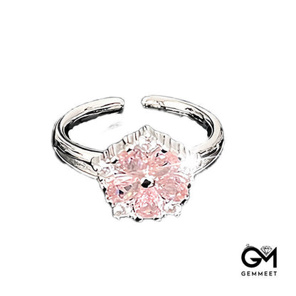 Snowflake Butterfly Double Layer with Open Ring