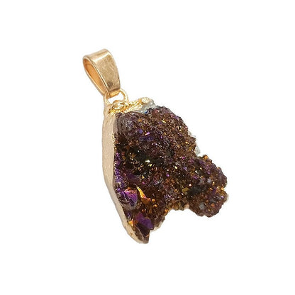 Natural Crystal Geode Pendant