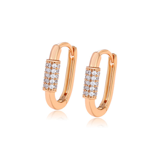 Oval Zirconia Delicate Earrings