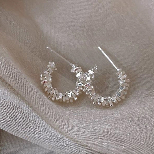 All-match C-shaped Half-circle Stud Earrings