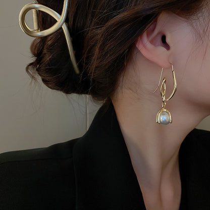 Pearl Irregular Geometric Earrings