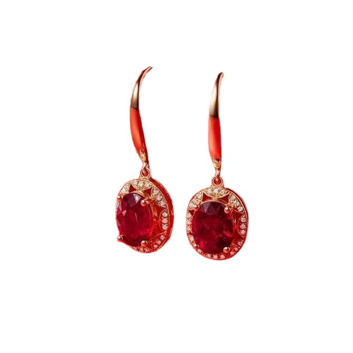 Faxul Pigeon Blood Tourmaline Earrings