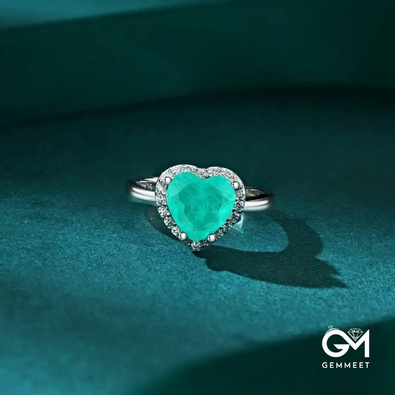 Heart Shape Paraiba Tourmaline Exquisite Ring