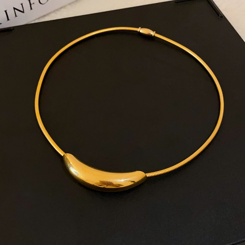 Titanium Steel Curved Magnetic Necklace