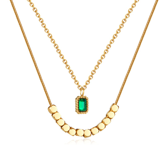 Overlay Chain Titanium Steel Necklace