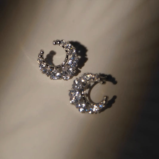 Super Flash Moon Zircon Earrings
