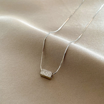 Temperament Geometric Square Light Luxury Necklace