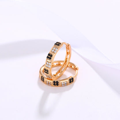 Round Exquisite Exaggerated Colorful Zircon Earrings