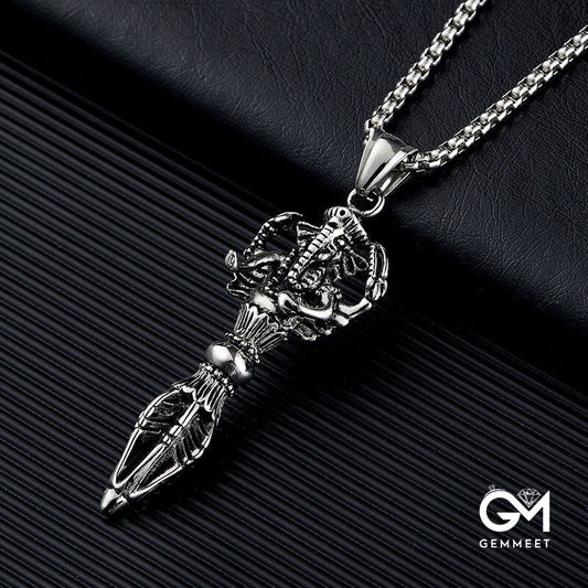 Titanium Steel Magic Pestle Elephant Trunk Necklace