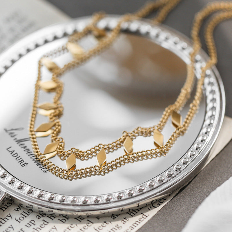 Double Diamond Titanium Steel Short Choker