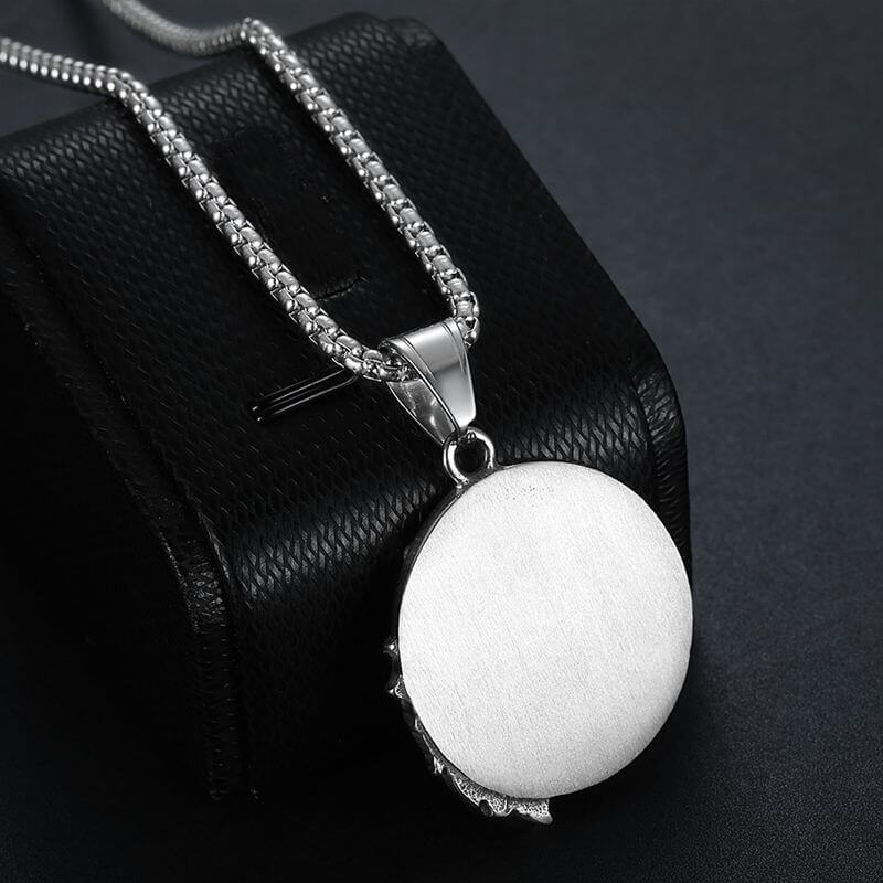 Punk Retro Titanium Steel Nordic Odin Viking Wolf Head Pendant