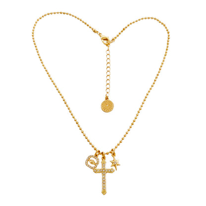 Cross Hexagram Devil's Eye Necklace