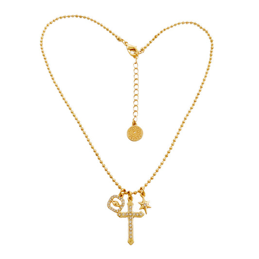 Cross Hexagram Devil's Eye Necklace